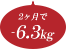 2ヶ月で-6.3kg